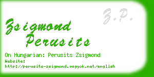 zsigmond perusits business card